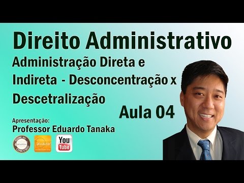 Direito Administrativo - Aula 04 (Adm Direta e Indireta - Desconcentração x Descentralização)
