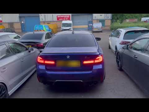 F90 M5 LCI OPF delete + pops and bangs