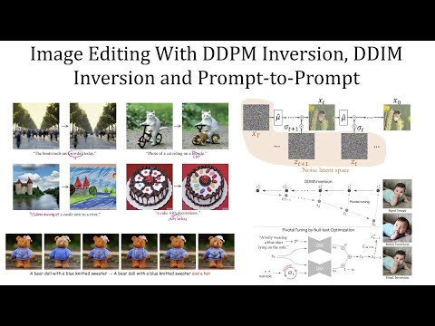 Deterministic Image Editing with DDPM Inversion, DDIM Inversion, Null Inversion and Prompt-to-Prompt