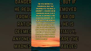 Why Catch-22 is a Must-Read: Short Summary.  #shorts #review #catch22