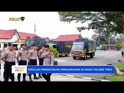 KAPOLRES TEBO LAKUKAN SIMULASI PENGECEKAN PENGAMANAN SISPAM DI MAKO POLRES TEBO