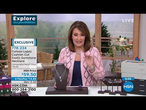 Colleen Lopez Sterling Silver CushionCut Exotic Gemstone...