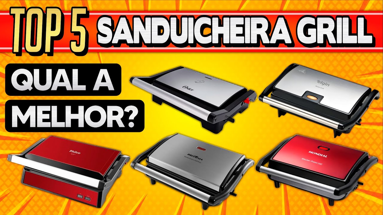 Sanduicheira e Grill BOA e BARATA - Qual COMPRAR? [TOP 5 - 2024] 🥪🥩