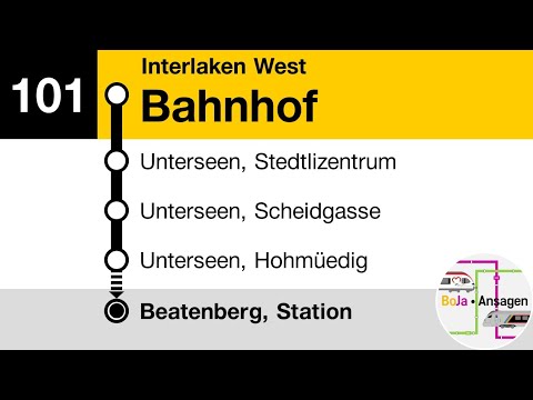 Postauto Ansagen | 101 Interlaken West - Beatenberg | BoJa Ansagen
