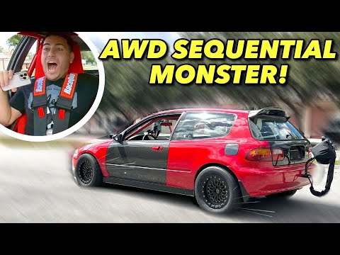 1,300HP AWD CIVIC REACTION (CRAZIEST STREET CAR EVER)