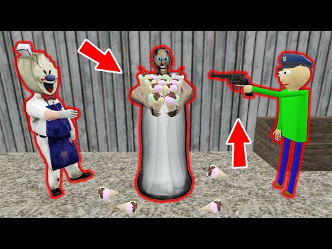 Granny vs Policeman Baldi vs Ice Scream - funny horror animation parody (p.55)