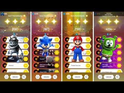 Crazy Frog | Sonic | Mario | Gummy Bear | Tiles Hop EDM Rush