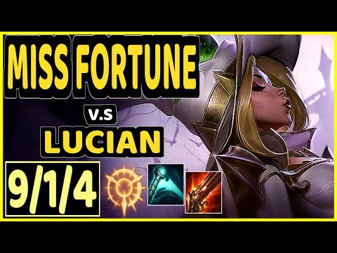 CHRISBERG (MISS FORTUNE) vs LUCIAN - 9/1/4 KDA BOTTOM ADC CHALLENGER GAMEPLAY - EUW