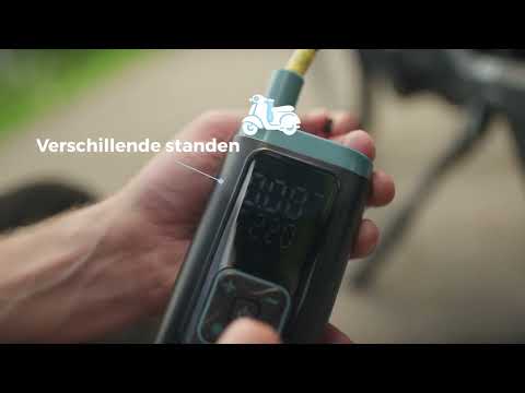 Voltano Elektrische Fietspomp / Bandenpomp - Zwart / Ijsblauw