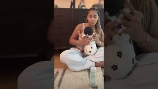 Bow Wow’s Daughter Shai Having Fun With Her Newborn Sister. 👶🏽🍼 Joie Chavis
