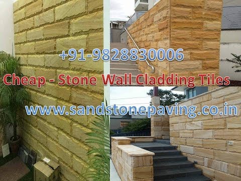 Light yellow popular stone cladding tiles for exterior purch...