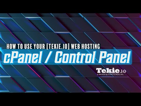Tekie.io - Website Hosting Tutorial #2 - How to use your cPanel