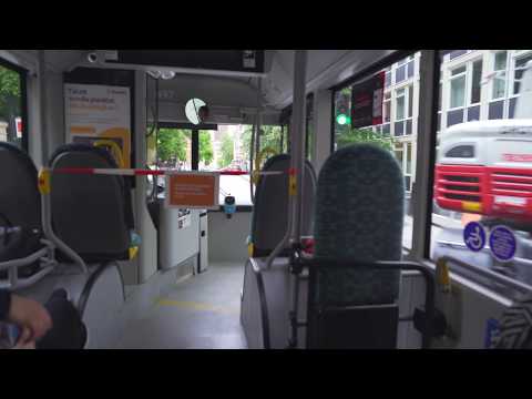 Sweden, Stockholm, bus 53 ride from Kungsholmstorg to Tegelbacken