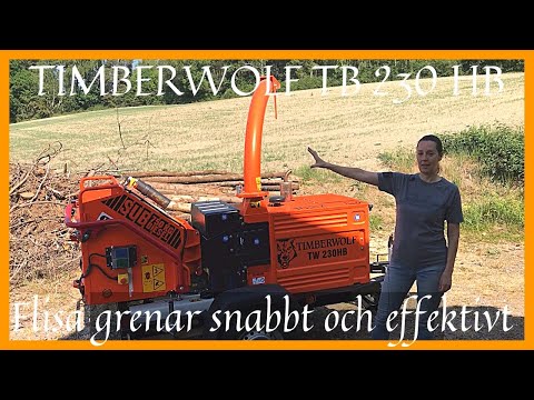 Gör 4 TON flis i timmen till din trädgård! Timberwolf TB 230 HB flismaskin
