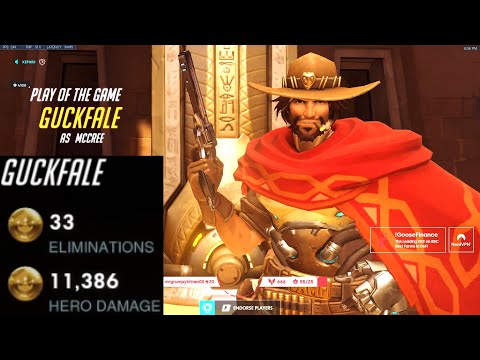 Gale Showing his McCree skill! 33 elims! POTG! [ Overwatch Season 27 Top 500 ]