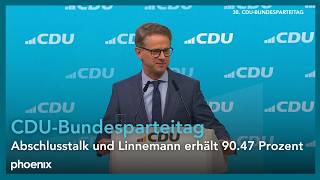 Abschlusstalk und 90,47% für Carsten Linnemann als Generalsekretär | CDU-Bundesparteitag 20.02.2026