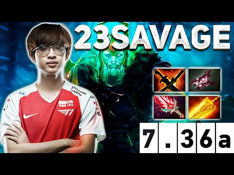 23SAVAGE DESTROYS ON WRAITH KING | DOTA 2 WRAITH KING 7.36a