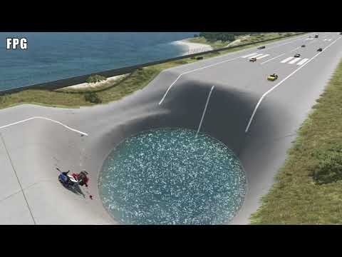 Beamng drive live stream - Cars vs Trucks | Cars Vs Giant Pit | Cars Vs massive Speed Bump