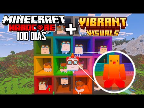 Sobreviví 100 Días en Minecraft BEDROCK HARDCORE + VIBRANT VISUALS