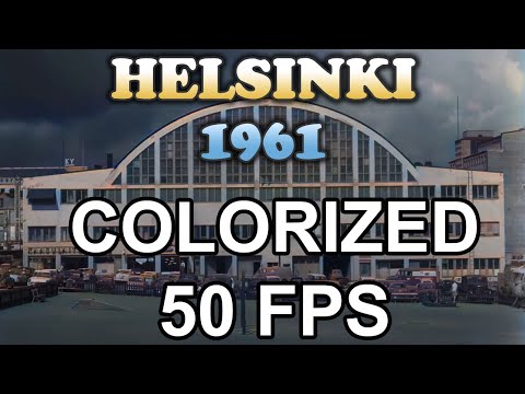 Helsinki in 1961 - Colorized and upscaled [1080p 50fps]