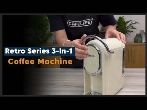 Retro Series 3-In-1 Capsule Coffee Machine | CAFELFFE MK-609 #coffee #coffeelover #coffeetime