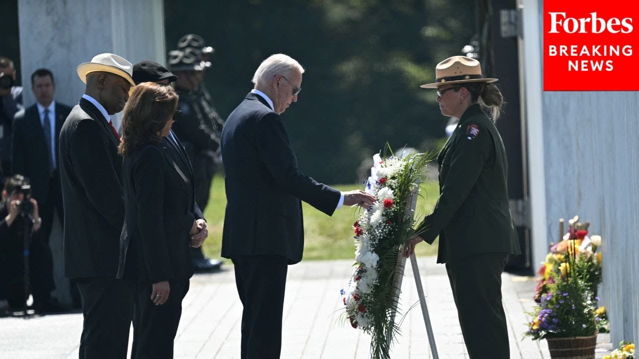 JUST IN: President Biden And VP Kamala Harris Participate In Flight 93 Wreath Laying Ceremony