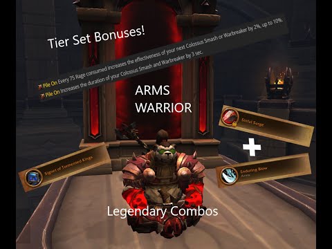 The 1-BUTTON BUILD. Arms Warrior legendary combos + Tier sets for 9.2!