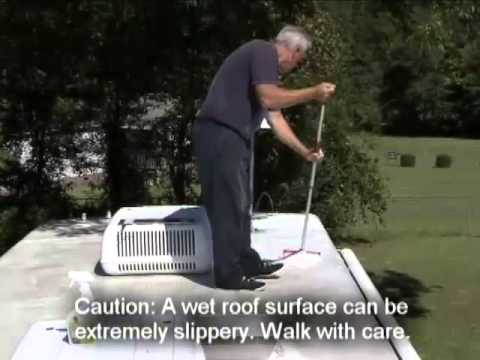 Cleaning and protecting an RV roof