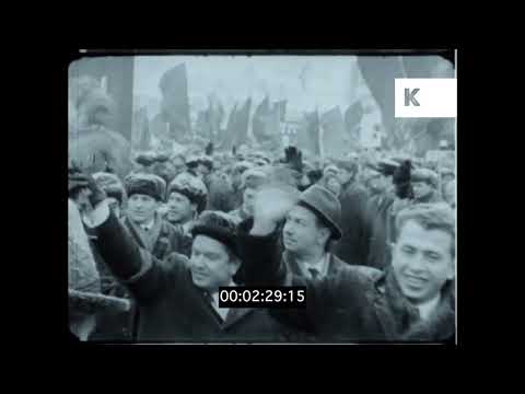 1971 USSR, Soviet Military Review in Red Square, Moscow, 16mm