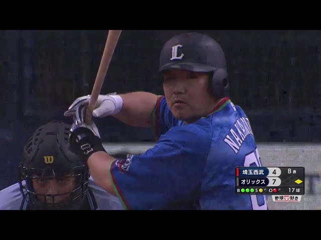 【8回表】おかわり君が本領発揮!! ライオンズ・中村 5試合連続となる第17号2ラン!! 2018/8/9 Bs-L