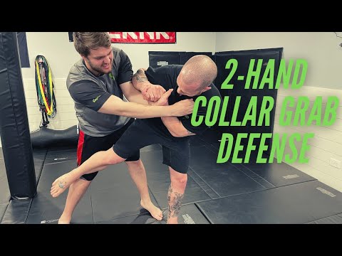 2-Hand Collar Grab Defense Against a Bigger Attacker