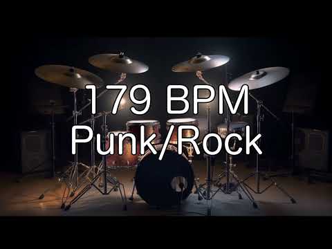 Punk/Rock Groove: 179 BPM Drum Beat for Musicians