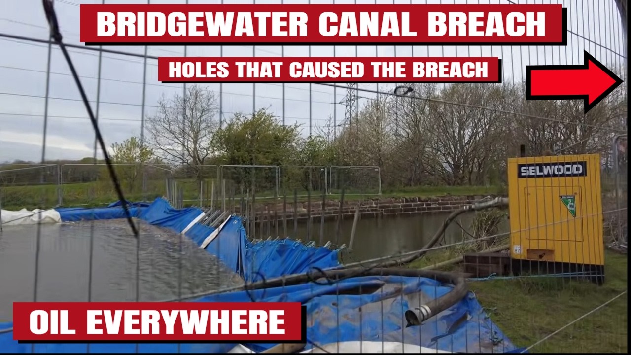 Oil Everywhere At The Bridgewater Canal Breach