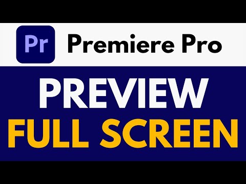 How To Preview Video Full Screen in Premiere Pro | View Full Screen | Premiere Pro Tutorial