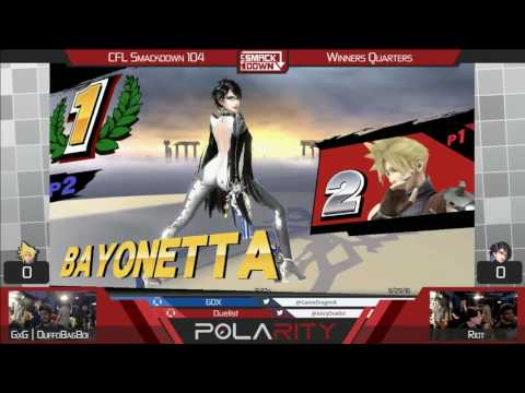 CFL Smackdown 104 WiiU - GxG DuffoBagBoi (Little Mac) vs Riot (Bayonetta) - Winners Quarters