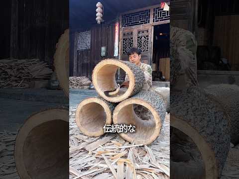 丸太で作る養蜂箱