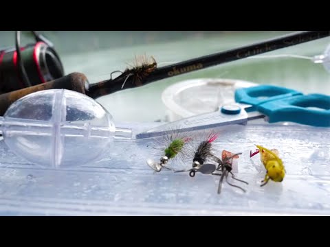 Easy Way To Catch Trout Using Water Bobbers & Artificial Flies. (Fly Fishing?!)
