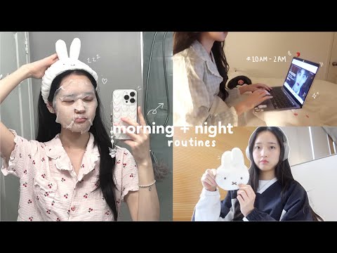 my realistic morning & night routines as a uni student vlog (productive 10am-2am)₊˚⊹♡