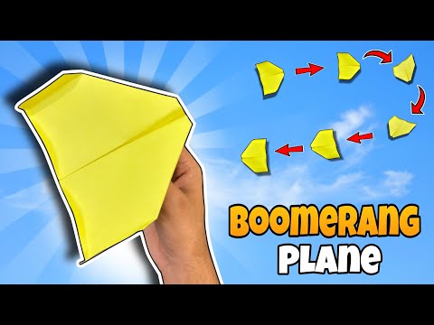 How to Make a Boomerang Plane That Actually Flies Back! | Step-by-Step Tutorial | Paper Airplane ✈️