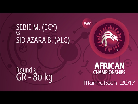 Round 3 GR - 80 kg: B. SID AZARA (ALG) df. M. SEBIE (EGY), 6-4