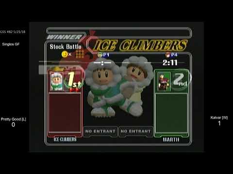 GSS 82 SSBM - Pretty Good [L] (Ice Climbers) vs. Kalvar [W] (Marth) - Melee GF