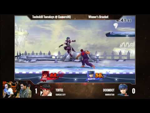 Toffee (Ryu) vs Doombot (Marth) - Techskill Tuesdays 2