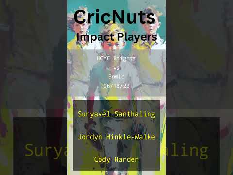 HCYC Knights vs Bowie - 06/18/23 - USAC Junior 2023 -DC Hub U13-USA Cricket Junior Pathway