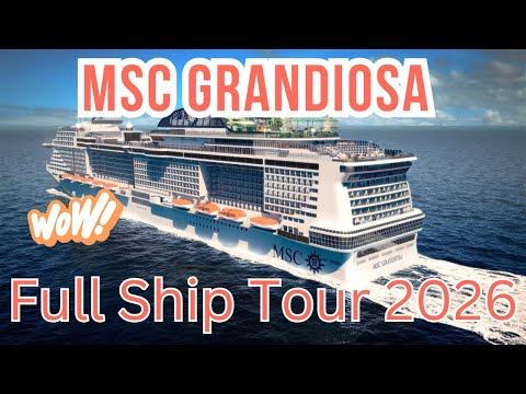 MSC Grandiosa Full 4K Ship Tour - Public Spaces