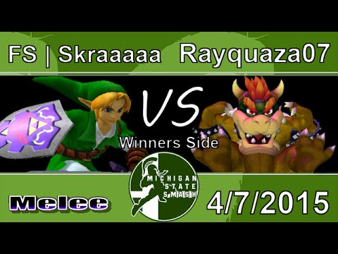 MSU Smash - FS | Skraaaaa (Link) vs. Rayquaza07 (Bowser) - Winners Side - SSBM