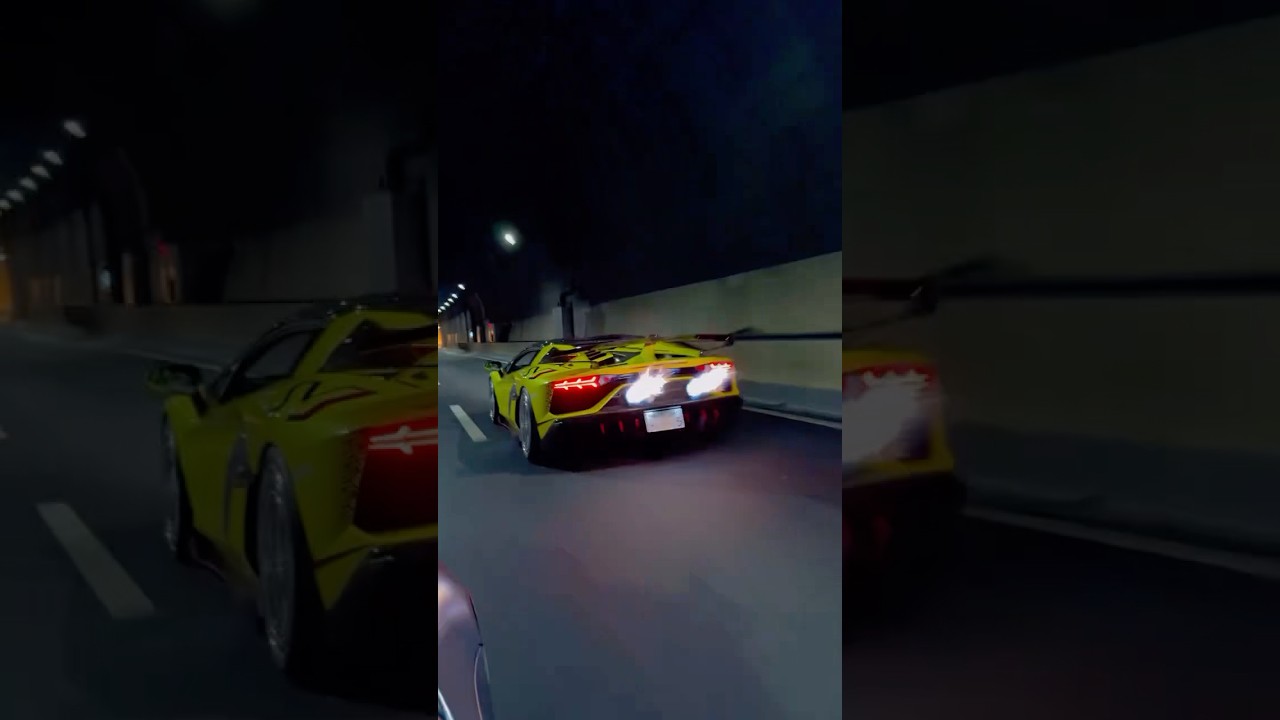 MOST Brutal Lamborghini Aventador SVJ Tunnel Acceleration #shorts