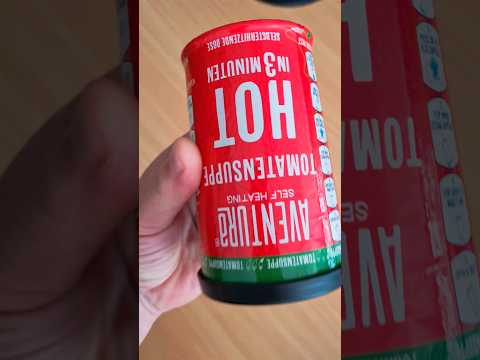 Self-Heating Can - Tomato Soup in Action! 🍅🔥 #AventuraDrinks #foodtech #outdoormeals