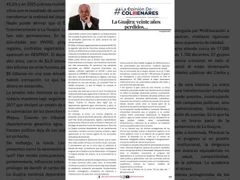 La Guajira veinte años perdidos