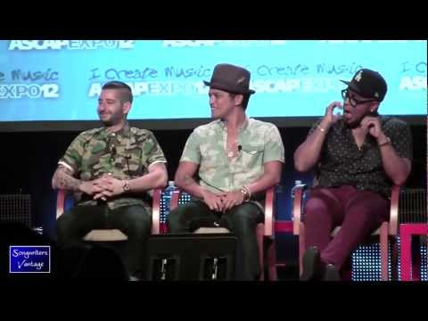 BRUNO MARS/PHILIP LAWRENCE/ARI LEVINE - FUNNY!  LIVE at ASCAP Expo 2012