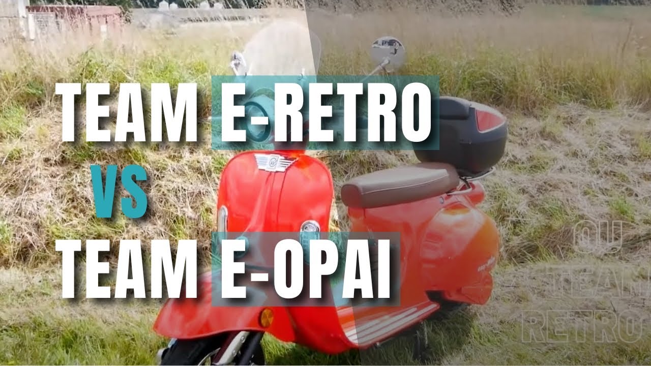 scooter electrique  E RETRO  50cc top case